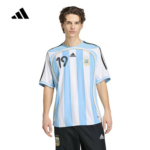 adidas阿迪达斯梅西版 阿根廷队主场2006复古足球短袖球衣 JN3708