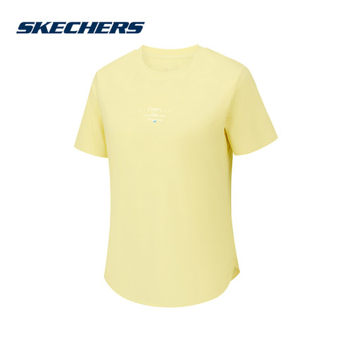 Skechers斯凯奇夏女士运动休闲宽松舒适时尚圆领短袖T恤 P226W083