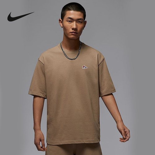 Jordan耐克短袖男夏季AJ1刺绣鞋标贴片棉质休闲运动T恤HJ2327-240