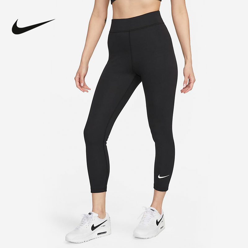 Nike耐克女子高腰九分紧身裤夏季运动裤叠搭轻便柔软DV7790-010