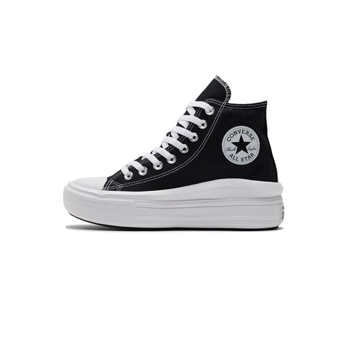 Converse匡威女鞋高帮厚底帆布鞋松糕底增高休闲鞋百搭白568498C