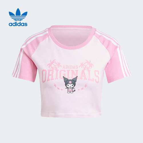 adidas阿迪达斯三叶草Hello Kitty 库洛米玉桂狗女短袖T恤JH0570