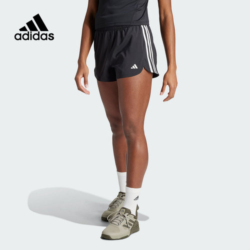 adidas阿迪达斯夏女子运动训练休闲梭织透气跑步短裤IT7760