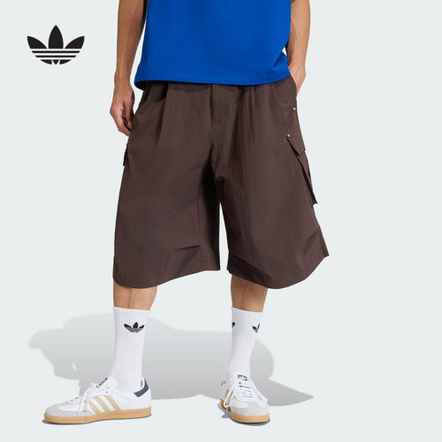 adidas阿迪达斯三叶草工装风五分裤中裤2026夏男梭织短裤 KF5726