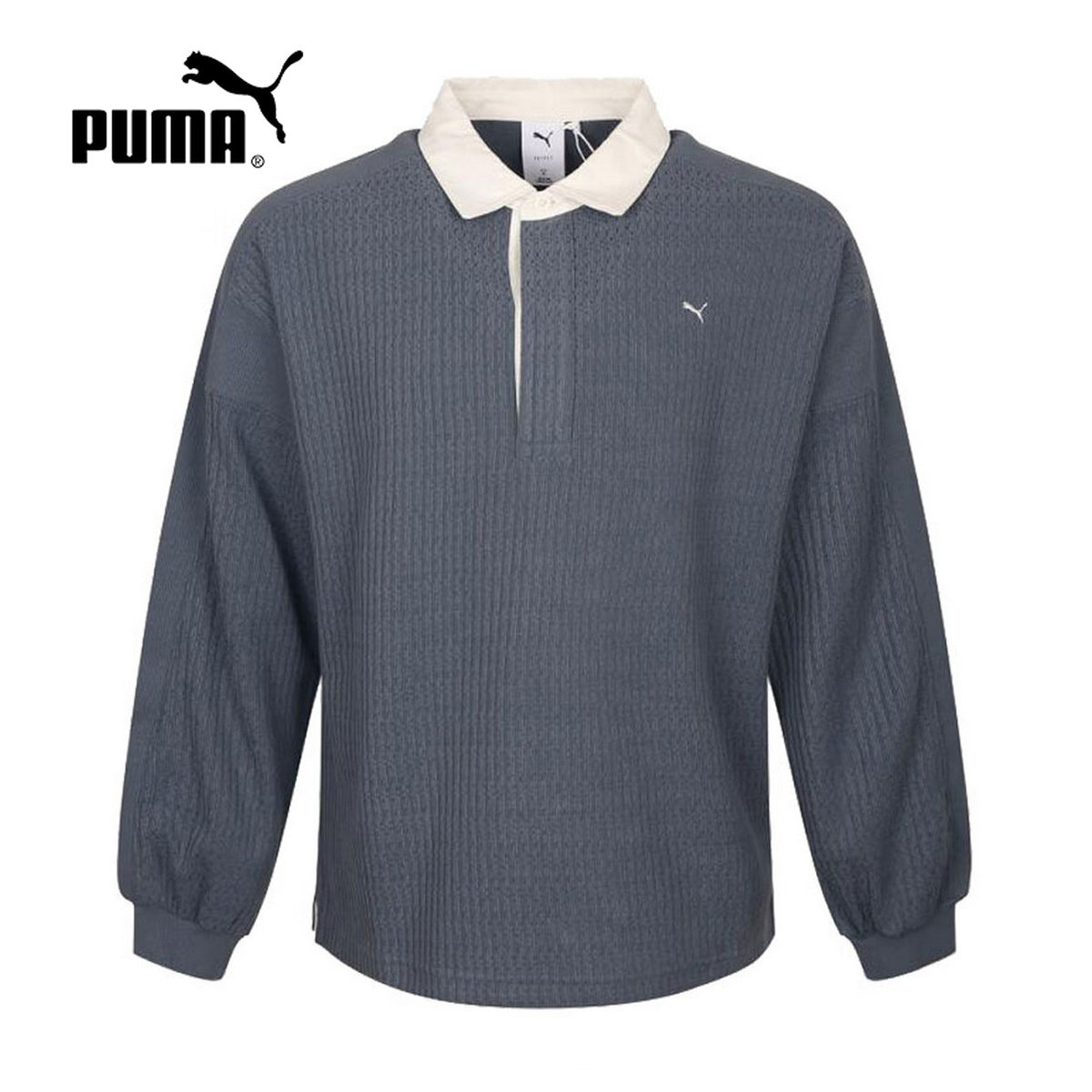 PUMA彪马2026冬新品男女款休闲运动卫衣翻领长袖POLO衫 638038-37