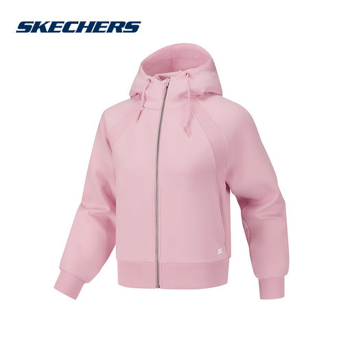Skechers斯凯奇秋冬女子简约舒适宽松针织连帽外套 P126W035/04QT