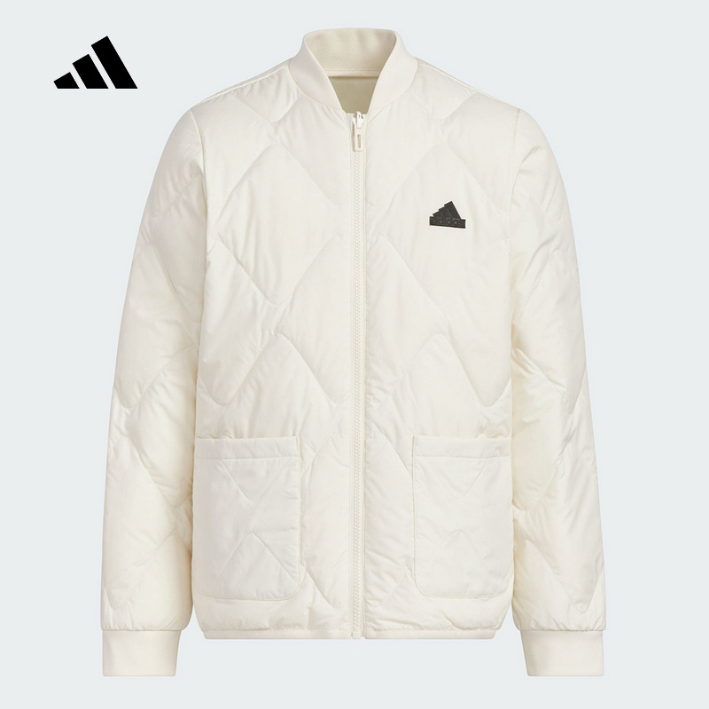 adidas阿迪达斯装冬季男童保暖舒适运动休闲连帽羽绒服JM0106