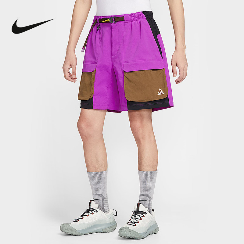 NIKE耐克男工装短裤夏ACG户外速干大口袋运动训练短裤HV0594-551