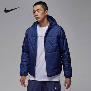 Jordan耐克男防泼水篮球夹克春秋新款保暖轻薄中层棉服FZ3163-492