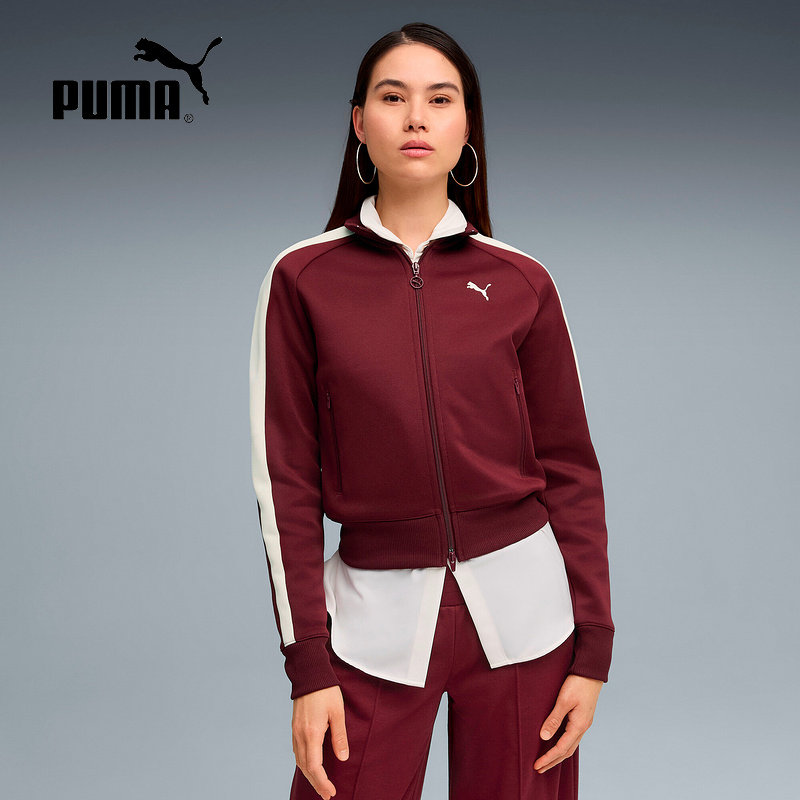 PUMA彪马修身上衣秋季新款女装运动休闲T7针织夹克外套 631965-96