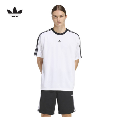 adidas阿迪达斯三叶草复古休闲文化宽松短袖圆领T恤男上衣 KD5829