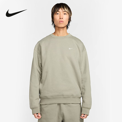 耐克男款卫衣春秋款Nike Solo Swoosh男子加绒圆领上衣DX1361-320