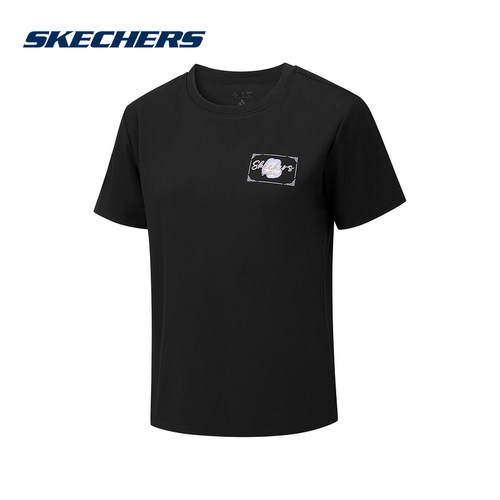 Skechers斯凯奇2026夏新款女士短袖衫简约休闲运动T恤 P226W119