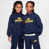 卫衣HM6874 NIKE耐克大童CLUB 451 FMLY PD运动休闲套头衫 FLC HDY