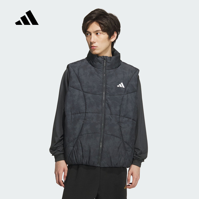 adidas阿迪达斯篮球保暖挺阔运动无袖拉链款棉服男棉背心 KC27,运动服/休闲服装,棉马甲,淘宝优惠券,粉丝福利购,淘宝优惠卷