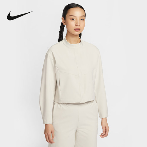 NIKE耐克Dri-FIT无界弹韧女子速干宽松版型短款夹克夏IB8987-104