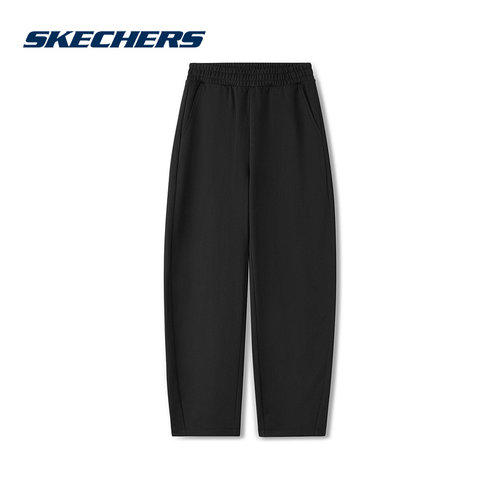 Skechers斯凯奇26春女士宽松舒适百搭针织长裤 L126W016/0018