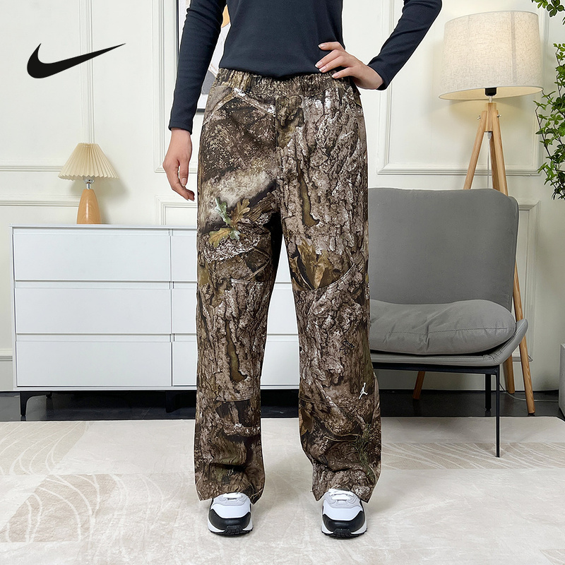 Jordan耐克男裤秋冬宽松缝线弹性腰部梭织口袋工装长裤HV0643-222