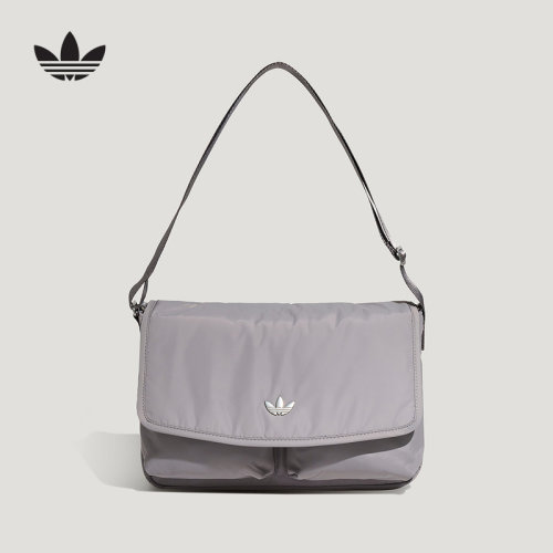adidas阿迪达斯三叶草男女可调节肩带运动单肩斜挎包邮差包KT7417