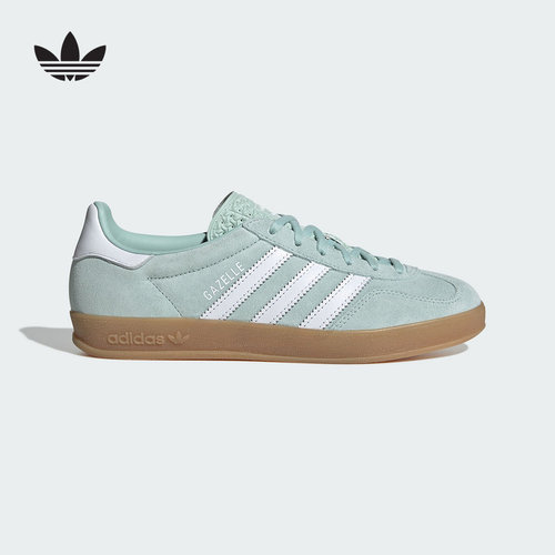 adidas阿迪达斯GAZELLE经典复古运动板鞋德训T头鞋女JS1396
