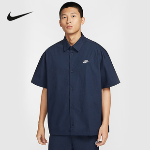 2025夏季 HJ2027 刺绣小标翻领纽扣POLO衫 衬衫 短袖 Nike耐克男装