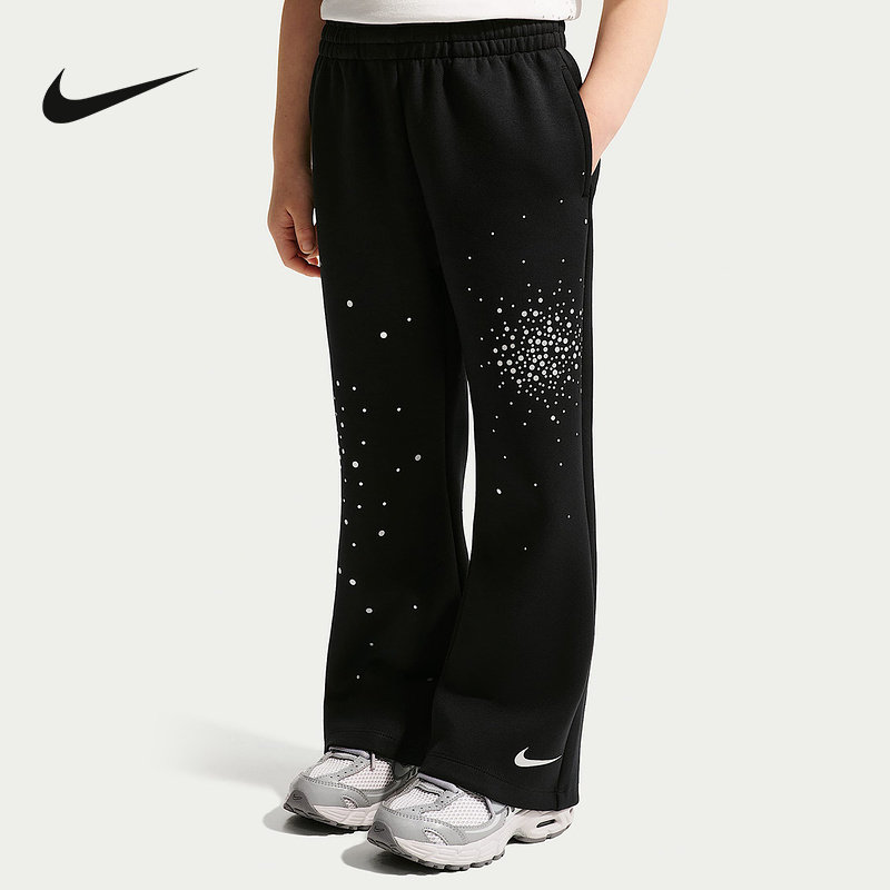 Nike耐克2026冬新款女小童打底裤运动休闲裤时尚喇叭裤JF0227-010