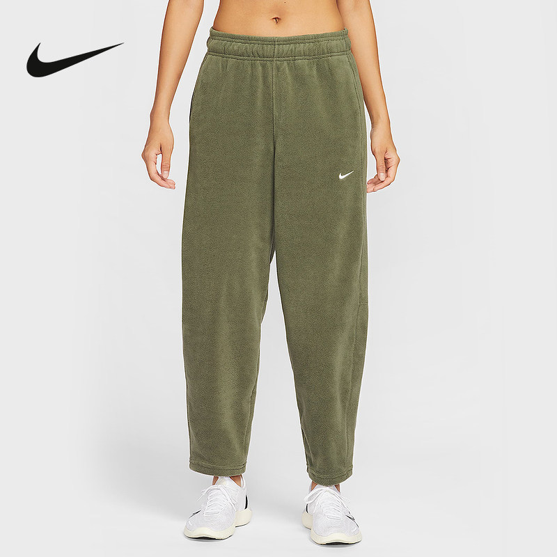 NIKE耐克女子宽松摇粒绒长裤冬季THERMA-FIT保暖运动裤HV3708-222