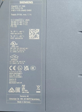 议价西门子6ES7 515-2AM02-0AB0，CPU 151