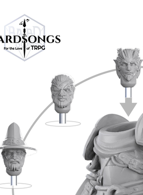 磁吸替换素组头雕拓展包吟游之歌跑团模型 DND龙与地下城素组版