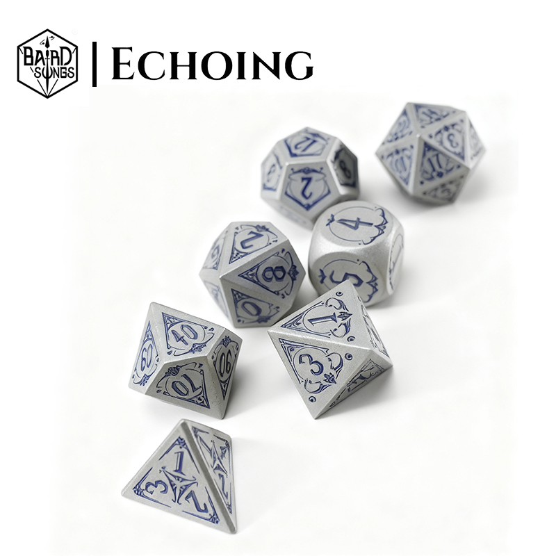 吟游之歌跑团鸣响秘银之谜骰子套装阳极氧化铝coc龙与地下城dnd