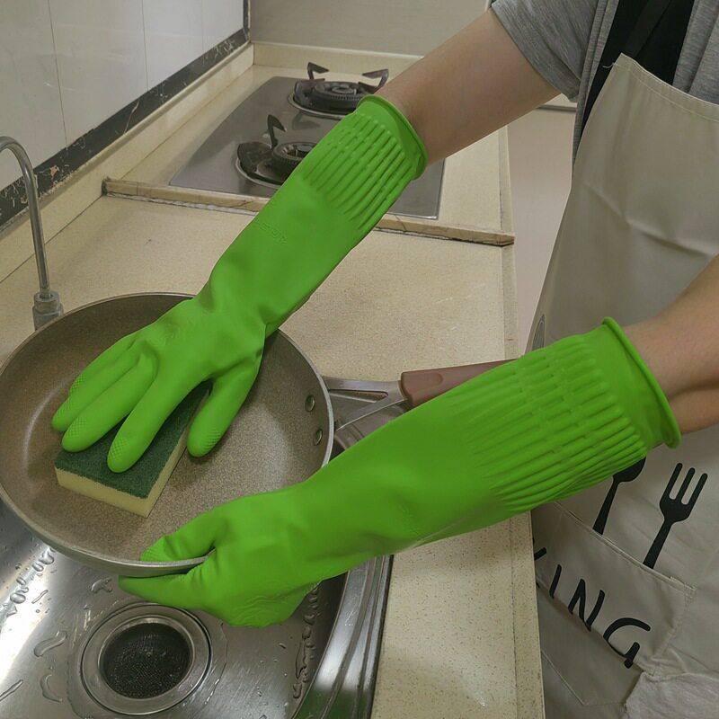 38cm加长橡胶手套家务洗碗厨房耐用女加厚乳胶防水防滑清洁洗衣服,家庭/个人清洁工具,常规家务手套,淘宝优惠券,粉丝福利购,淘宝优惠卷