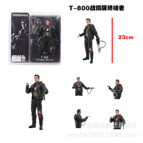 玩尚影 NECA电影经典款 T800终结者 战损版阿洛 可动人偶模型摆件