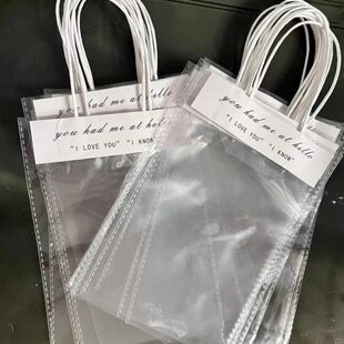 礼品袋透明ins饰品袋小号手提袋礼物手提袋伴手礼搞怪石膏娃娃袋