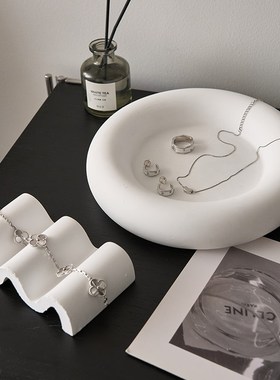 北欧ins风几何置物盘 家居x装饰盘首饰收纳静物桌面小摆件石膏托