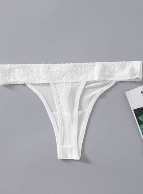 性感诱惑天然桑蚕丝Tback 蕾丝舒适无痕丁字内裤透气低腰三角裤女
