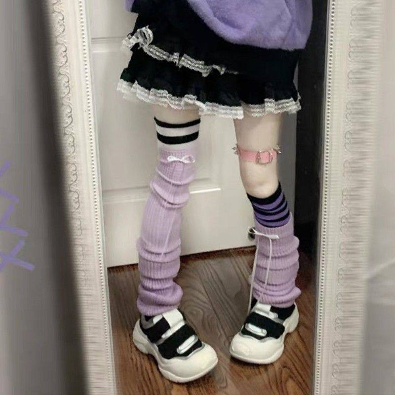 日系针织腿套加长过膝踩脚堆堆袜jk少女蝴蝶结保暖袜芭蕾风袜套女,女士内衣/男士内衣/家居服,长筒袜,淘宝优惠券,粉丝福利购,淘宝优惠卷