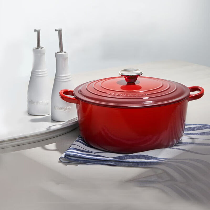 酷彩（LeCreuset）【保税仓速发】铸铁珐琅锅S级圆形炖锅汤锅22cm
