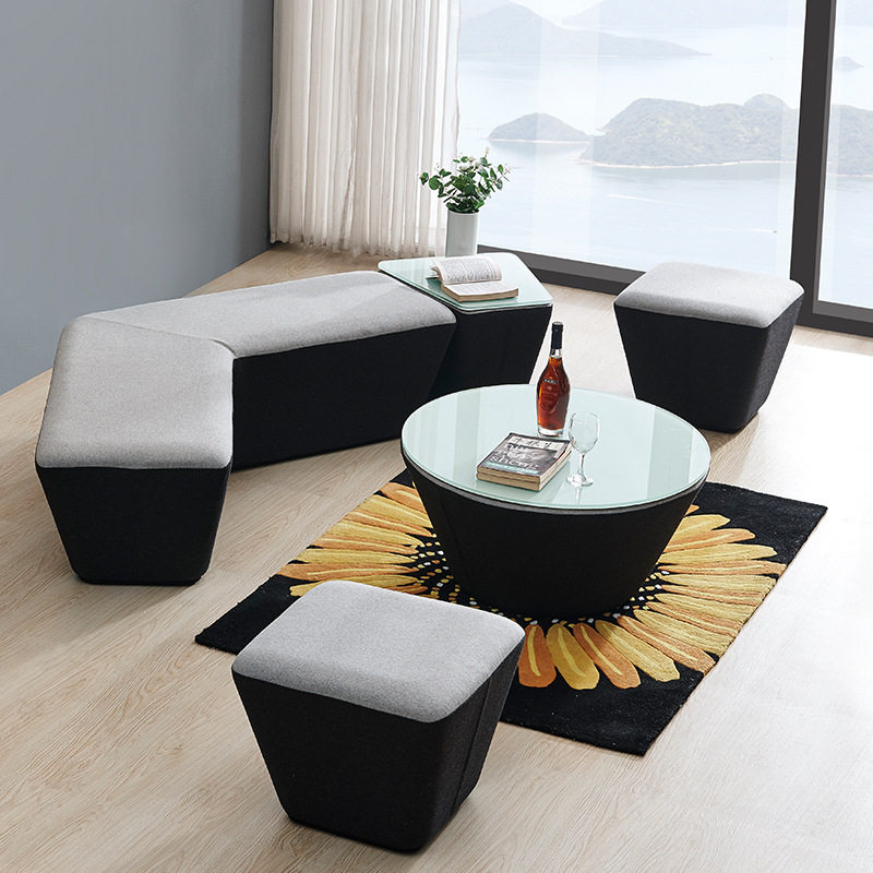 田邦家具时尚创意布艺沙发简约办公会客室茶几组合休闲商场店铺凳,电子元器件市场,电线扎带/束线带,淘宝优惠券,粉丝福利购,淘宝优惠卷