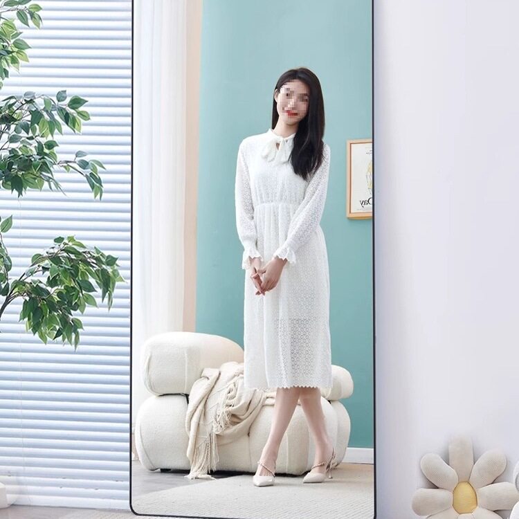 镜子全身镜穿衣镜落地式家用圆角卧室试衣镜壁挂贴墙宿舍落地镜