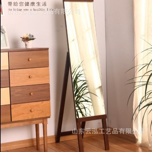 活动跨境创意服装店酒店木质现代全身试衣镜落地穿衣镜旋转梳妆镜