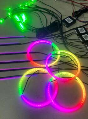 RGB幻彩256色ledlamp氛围灯18灯22灯110CM更长灯条亚克力套装