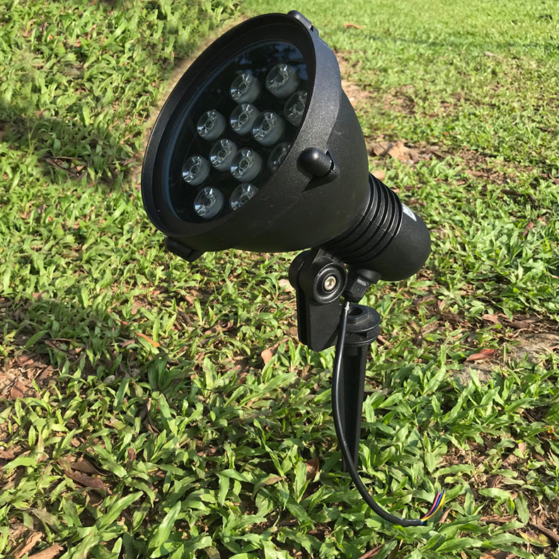 led插地灯园林亮化照树灯压铸铝草坪灯花园座式投光灯外墙投射灯