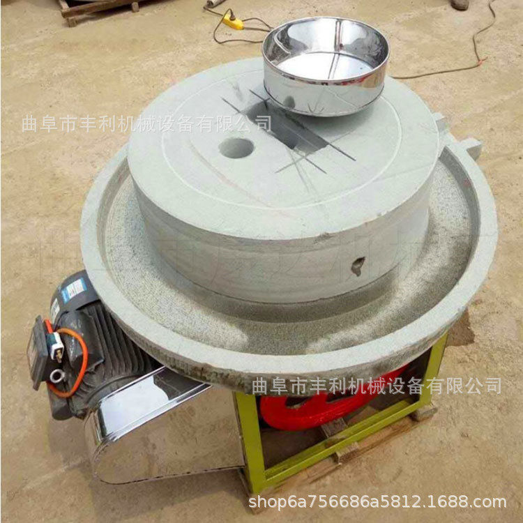 生态园仿古电动石碾子  电动石碾机图片 养生店艾绒艾草石磨