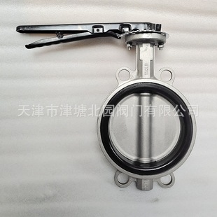 衬胶氟橡胶304蝶阀 16P手动对夹式 不锈钢蝶阀天津厂家供应 D71X