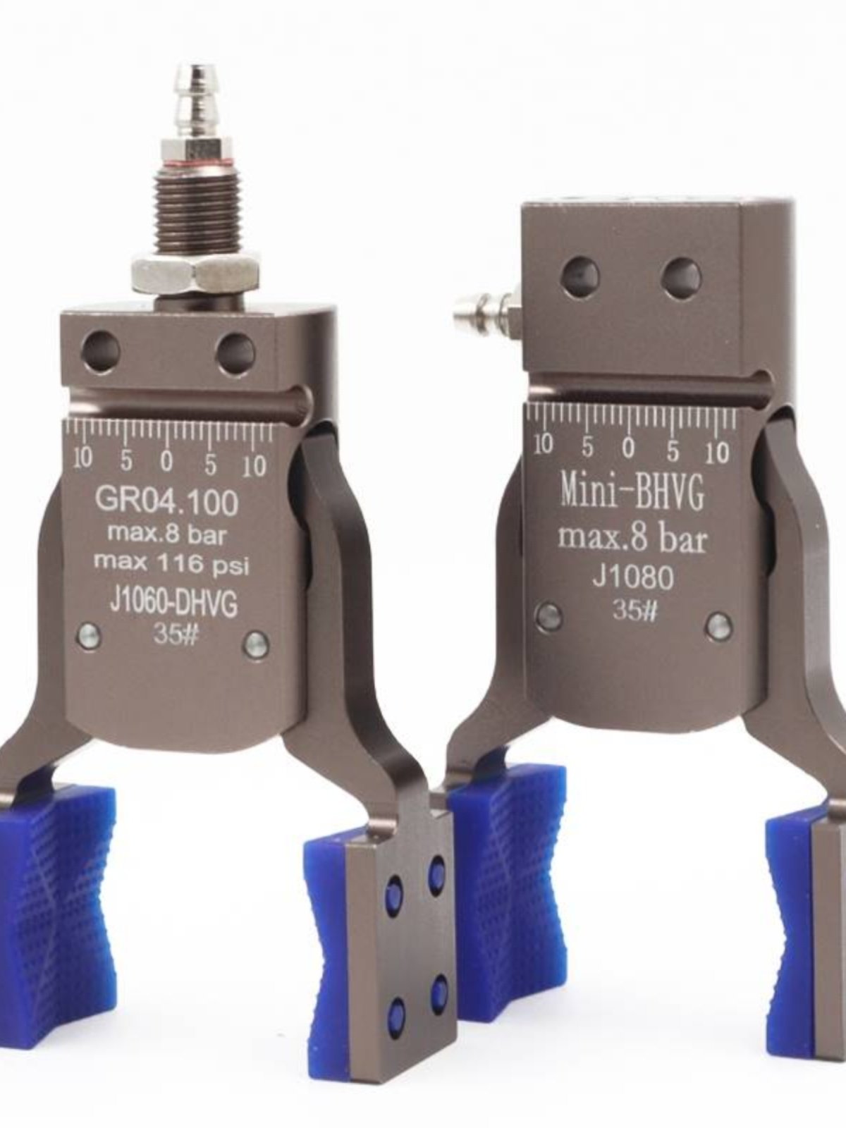 新品机械手夹具迷你异形夹子加宽大开口柔性硅胶垫气动夹爪注塑机