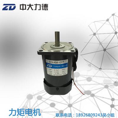 中大220V40W光轴力矩电机5TK40A-CFP收料卷膜设备专用堵转马达