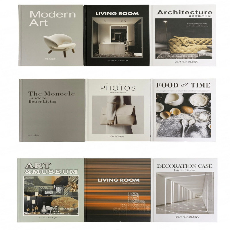 现代北欧样板房杂志摆件设计装修英文硬壳真书茶几装饰软装饰枫拓