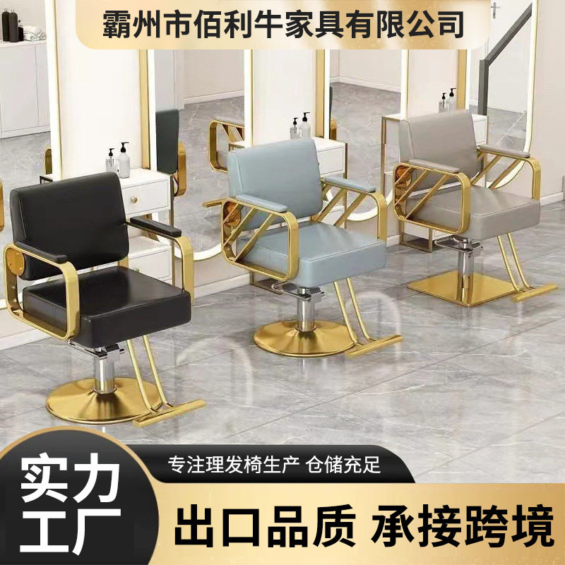 理发椅子发廊用可旋转美发椅剪发椅网红潮店烫染剪发椅升降椅批发