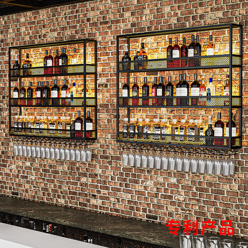 铁艺壁挂红酒展示架餐厅酒吧
