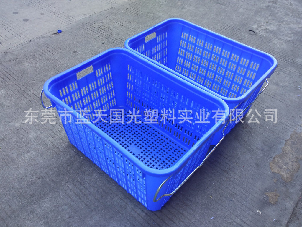直销广州 广西优质加厚13#塑料周转筐 抗冲击环保周转萝 塑料菜萝